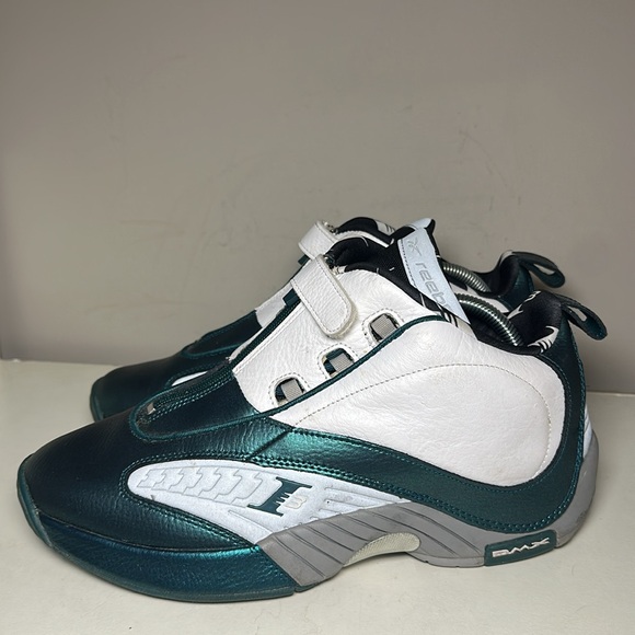 Reebok answer IV toe Iverson the tunnel Philadelphia eagles White Green Shoes - Picture 1 of 11